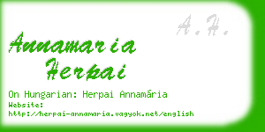 annamaria herpai business card
