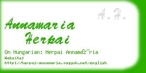 annamaria herpai business card